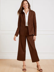 DARK WALNUT LINEN BLEND BLAZER | Talbots on sale