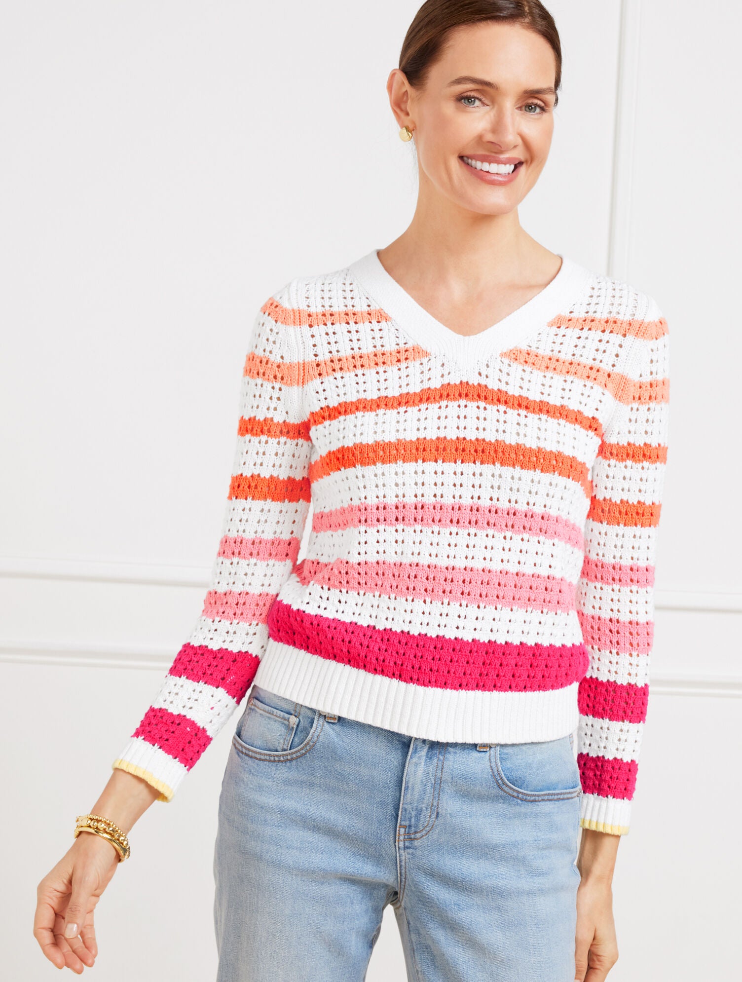 RASPBERRY/WHITE MULTI,XS,Misses