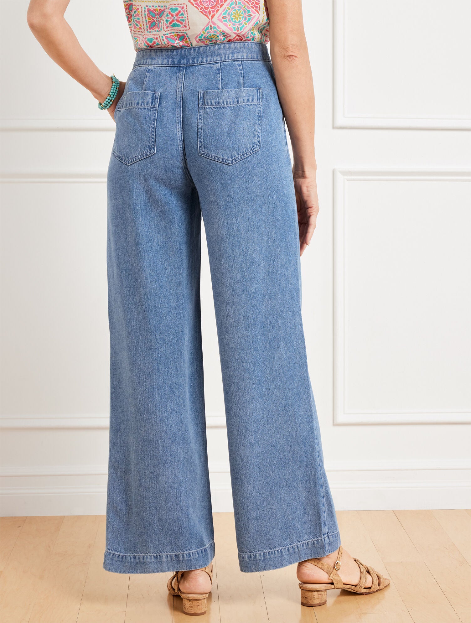 NAOMI WASH WIDE LEG TROUSER JEANS - NAOMI WASH | Talbots online
