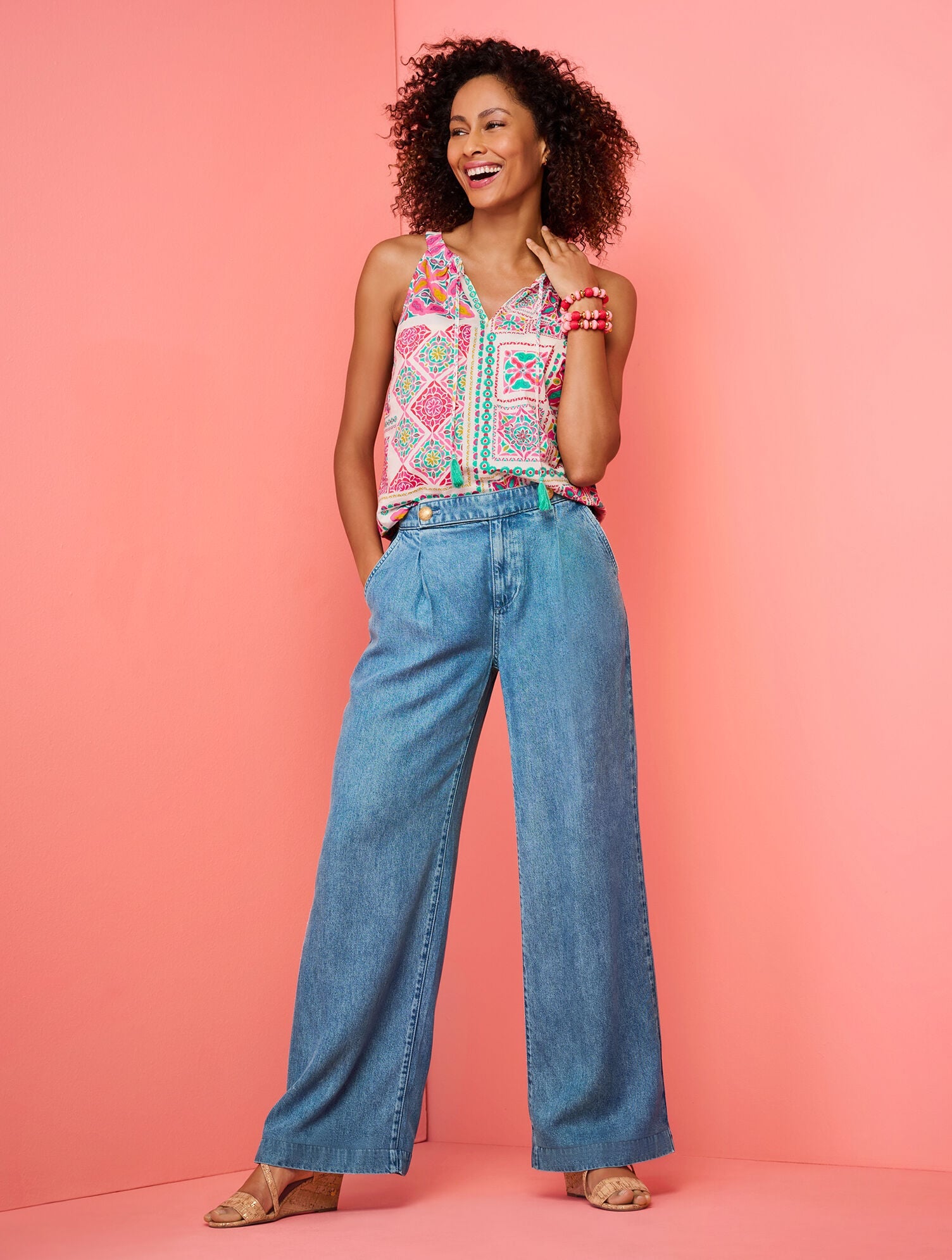 NAOMI WASH WIDE LEG TROUSER JEANS - NAOMI WASH | Talbots online