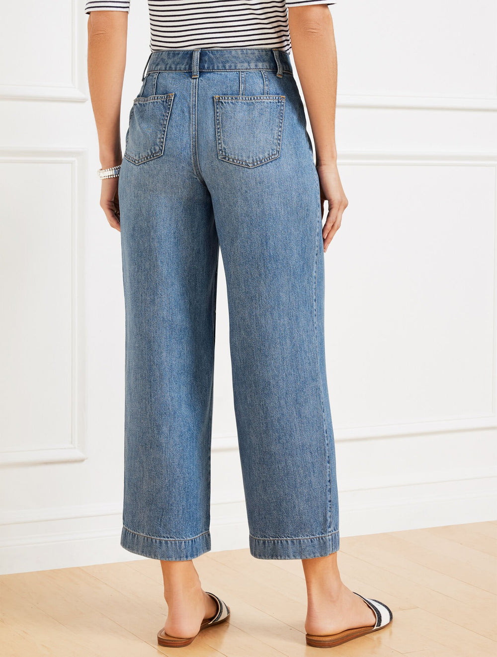 ELLA WASH WIDE CROP JEANS - ELLA WASH | Talbots discount