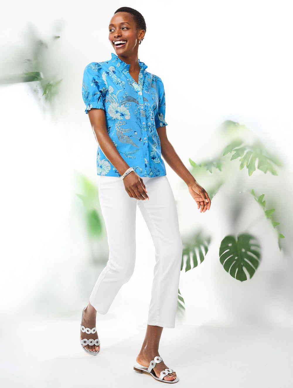 WHITE STRAIGHT CROP JEANS - WHITE | Talbots discount