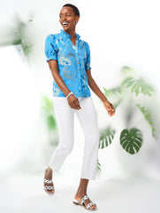 WHITE STRAIGHT CROP JEANS - WHITE | Talbots discount