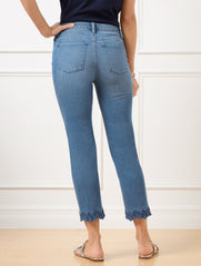 MARTINA WASH STRAIGHT CROP SCALLOP HEM JEANS - MARTINA WASH | Talbots US