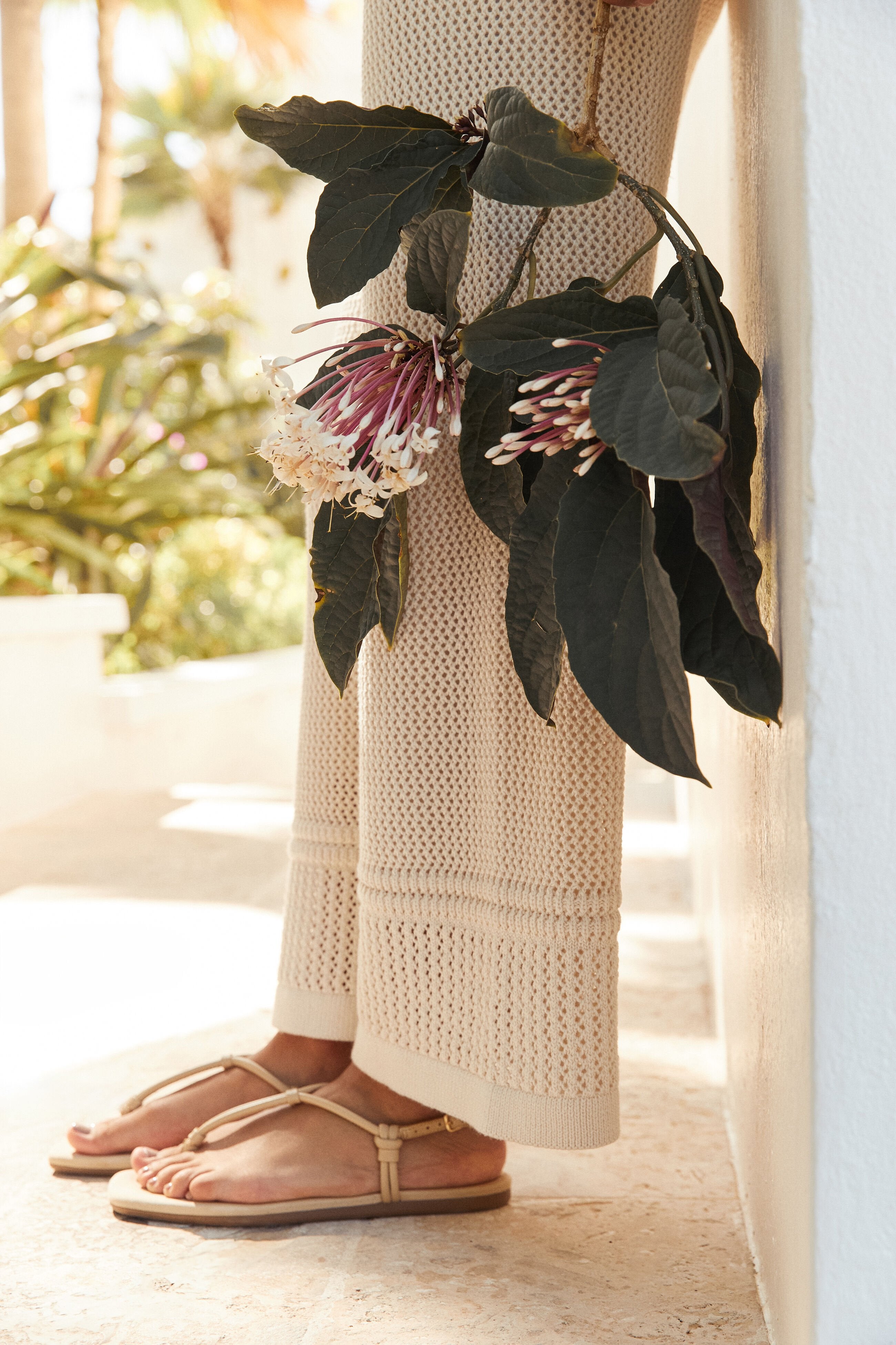 LIGHT STONE ORGANIC COTTON MIXED STITCH PANTS | Talbots near me
