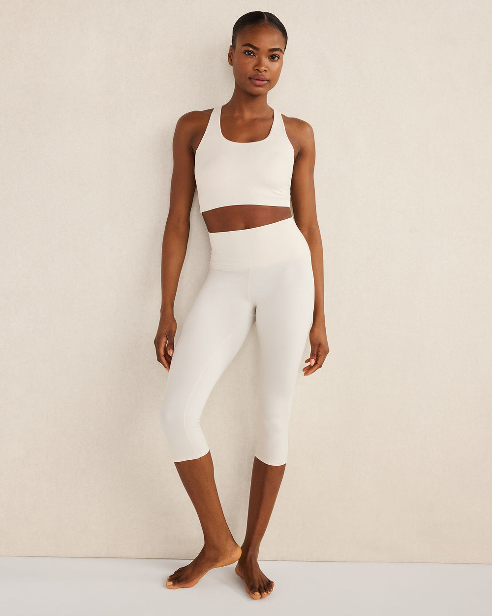 BLACK|LIGHT STONE BALANCE CAPRI LEGGINGS | Talbots US
