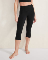 BLACK|LIGHT STONE BALANCE CAPRI LEGGINGS | Talbots US