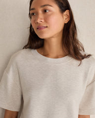 ENOKI HTHR SOFT KNIT TIE-FRONT SHORT SLEEVE TOP | Talbots US