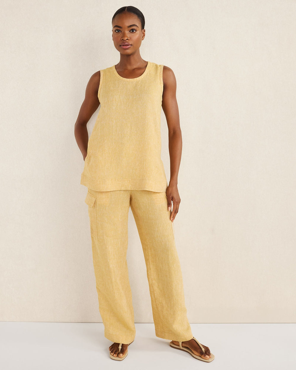 WHEAT CROSS DYE|OATMEAL CROSS DYE|TWILIGHT|WHITE LINEN CARGO PANTS | Talbots for sale