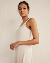 BLACK|LT STONE ORGANIC COTTON RIB KNIT MAXI DRESS | Talbots sale