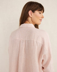 SIENNA/WHITE LINEN STRIPED BOXY SHIRT | Talbots online