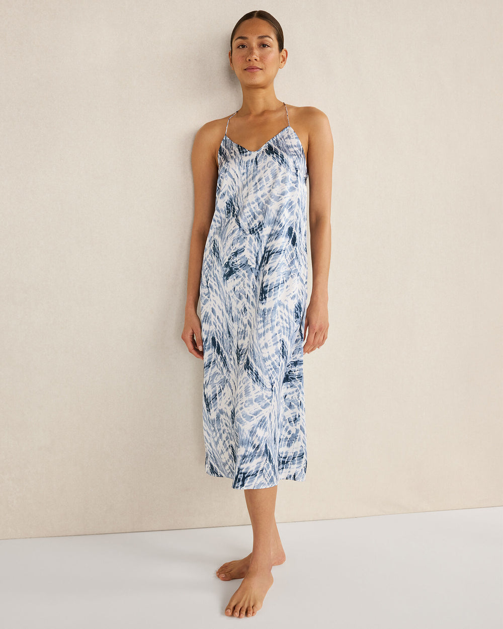 WIND MULTI WASHABLE SILK TIE DYE CHEMISE | Talbots US