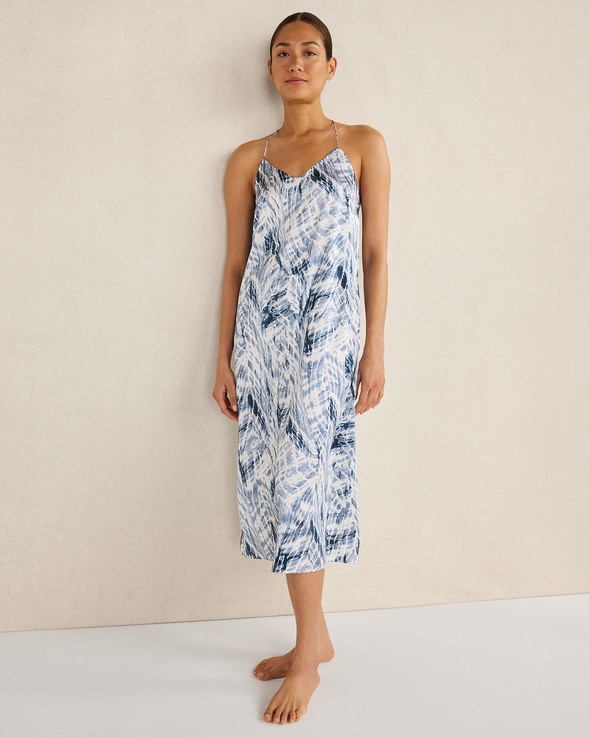 WIND MULTI WASHABLE SILK TIE DYE CHEMISE | Talbots US