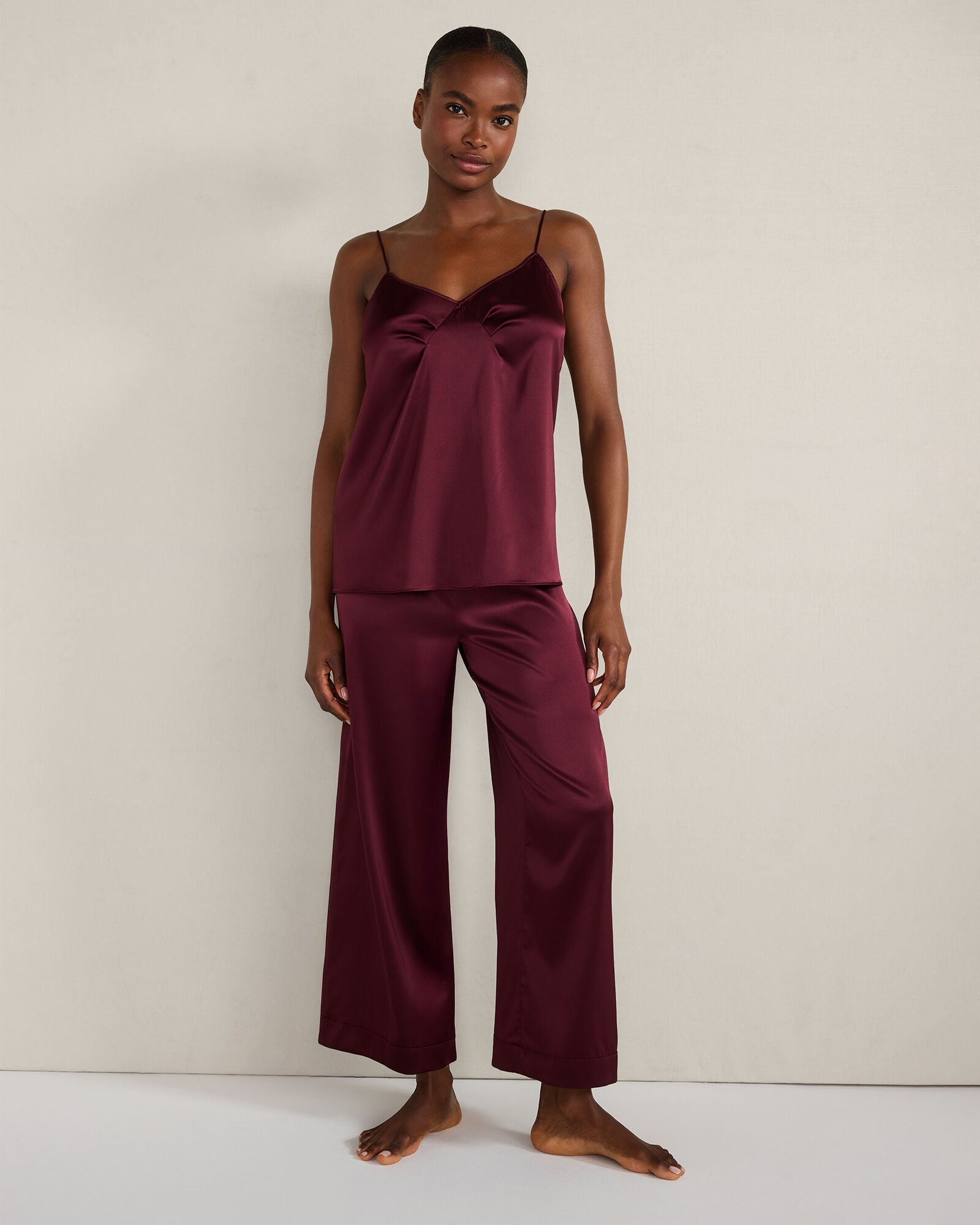 BLACK|BLACKCURRANT|BURGUNDY BERRY|FULL MOON|TRUE NAVY WASHABLE SILK PLEATED CAMI | Talbots discount