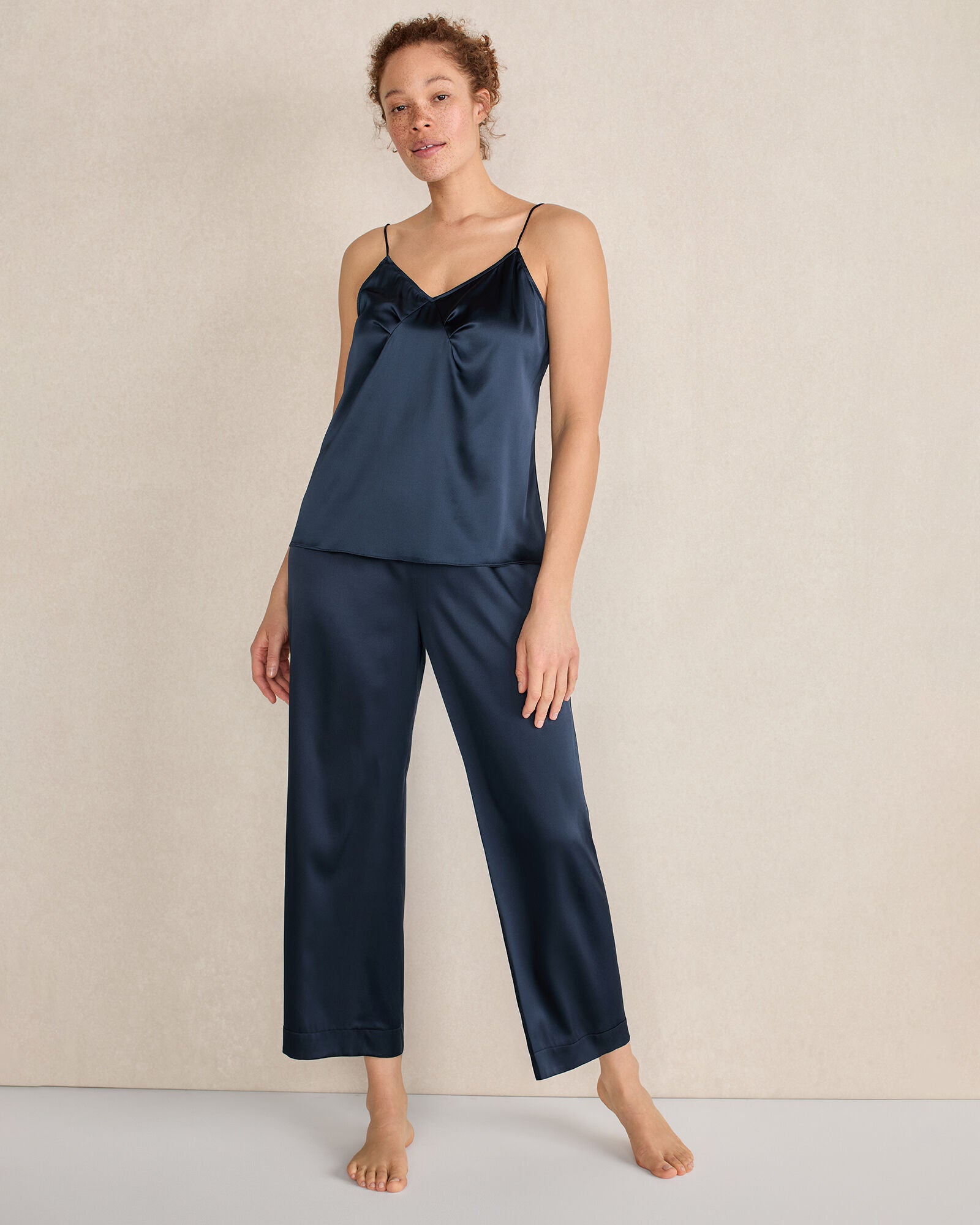 BLACK|BLACKCURRANT|BURGUNDY BERRY|FULL MOON|TRUE NAVY WASHABLE SILK PLEATED CAMI | Talbots sale