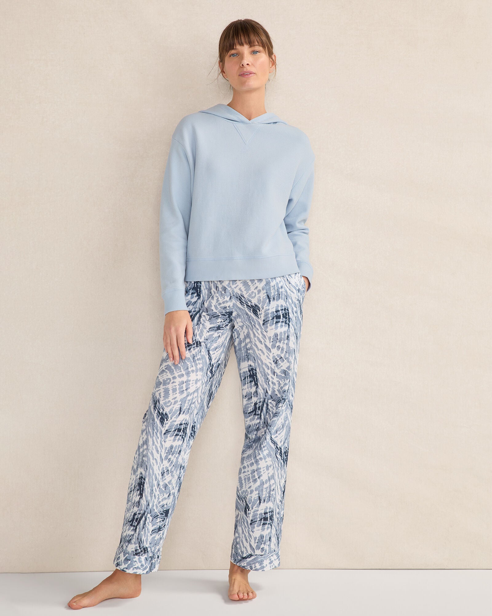 WIND MULTI ORGANIC COTTON POPLIN TIE DYE SLEEP PANTS | Talbots online