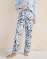 WIND MULTI ORGANIC COTTON POPLIN TIE DYE SLEEP PANTS | Talbots online