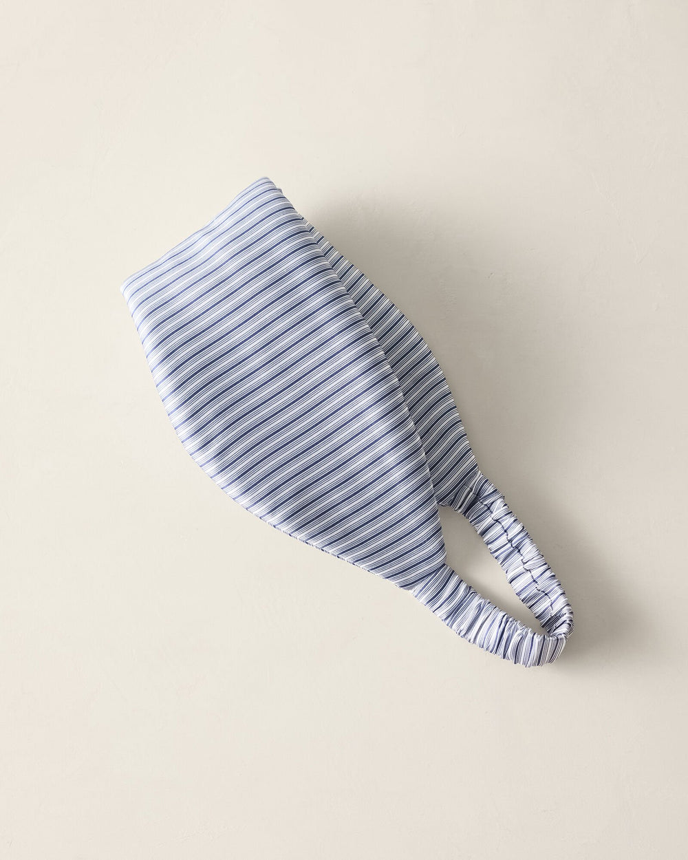 INDIGO MULTI WASHABLE SILK STRIPED PUFFER EYE MASK | Talbots US