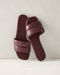 GARNET|PEAR SORBET|VACHETTA QUILTED LEATHER SLIDES | Talbots on sale