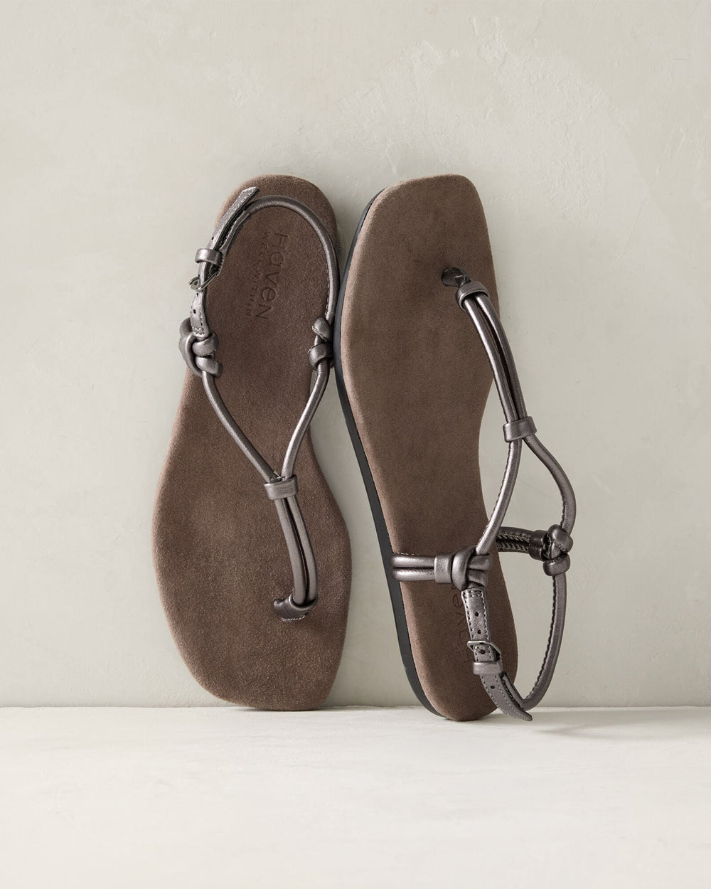 CORTADO|GARNET|GUNMETAL LEATHER DOUBLE STRAP THONG SANDALS | Talbots discount