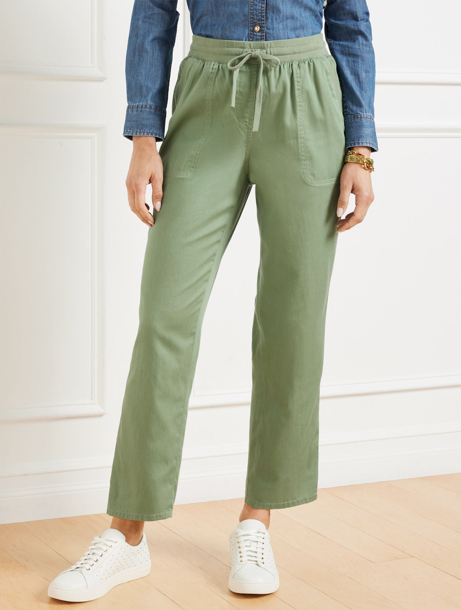 LODEN FROST|MIDNIGHT SKY STRAIGHT ANKLE RELAXED PULL-ON PANTS | Talbots near me