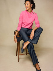 DARK BLUE BOOT LEG PANTS - REFINED DENIM | Talbots outlet