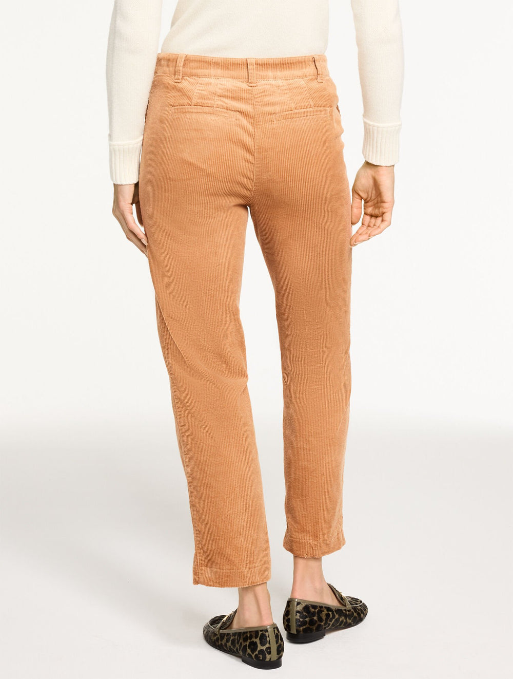 BLACK|DEEP MAUVE|FOLIAGE GREEN|TOASTED COCONUT TAPERED ANKLE STRETCH CORDUROY PANTS | Talbots outlet