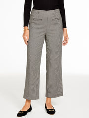 BLACK/IVORY SLIM WIDE ANKLE PANTS - HARVEST HOUNDSTOOTH | Talbots online