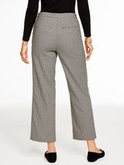BLACK/IVORY SLIM WIDE ANKLE PANTS - HARVEST HOUNDSTOOTH | Talbots online