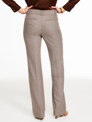 TOASTED COCONUT MULTI BOOT LEG PANTS - CHARMING PLAID | Talbots sale