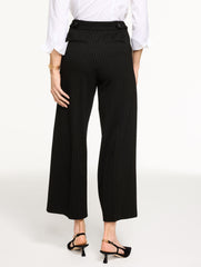 BLACK MULTI WIDE ANKLE PINSTRIPE PONTE PANTS | Talbots for sale