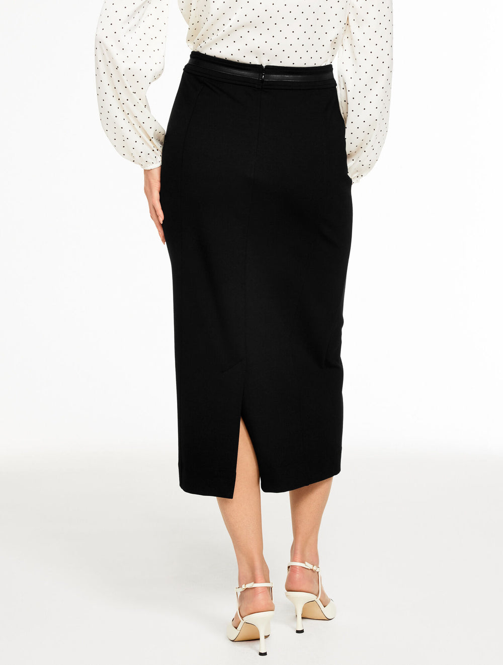 BLACK REFINED PONTE HORSEBIT PENCIL SKIRT | Talbots for sale
