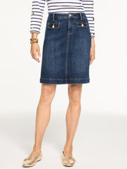 ADELAIDE DENIM A-LINE SKIRT - ADELAIDE WASH | Talbots online