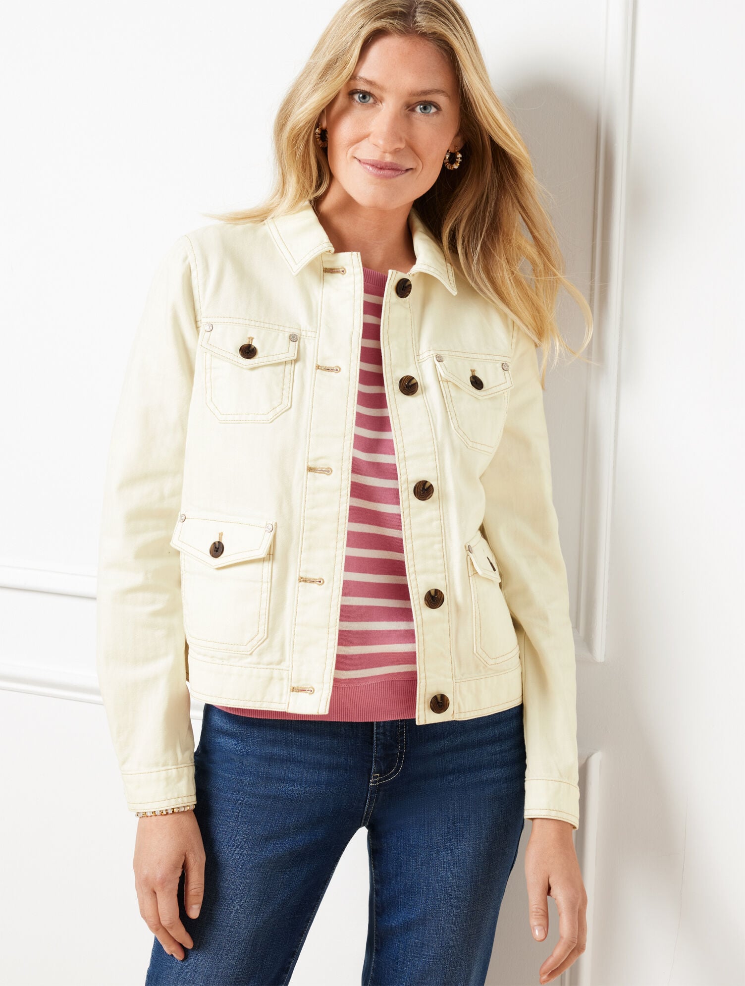 IVORY STUDIO CHORE JACKET | Talbots for sale