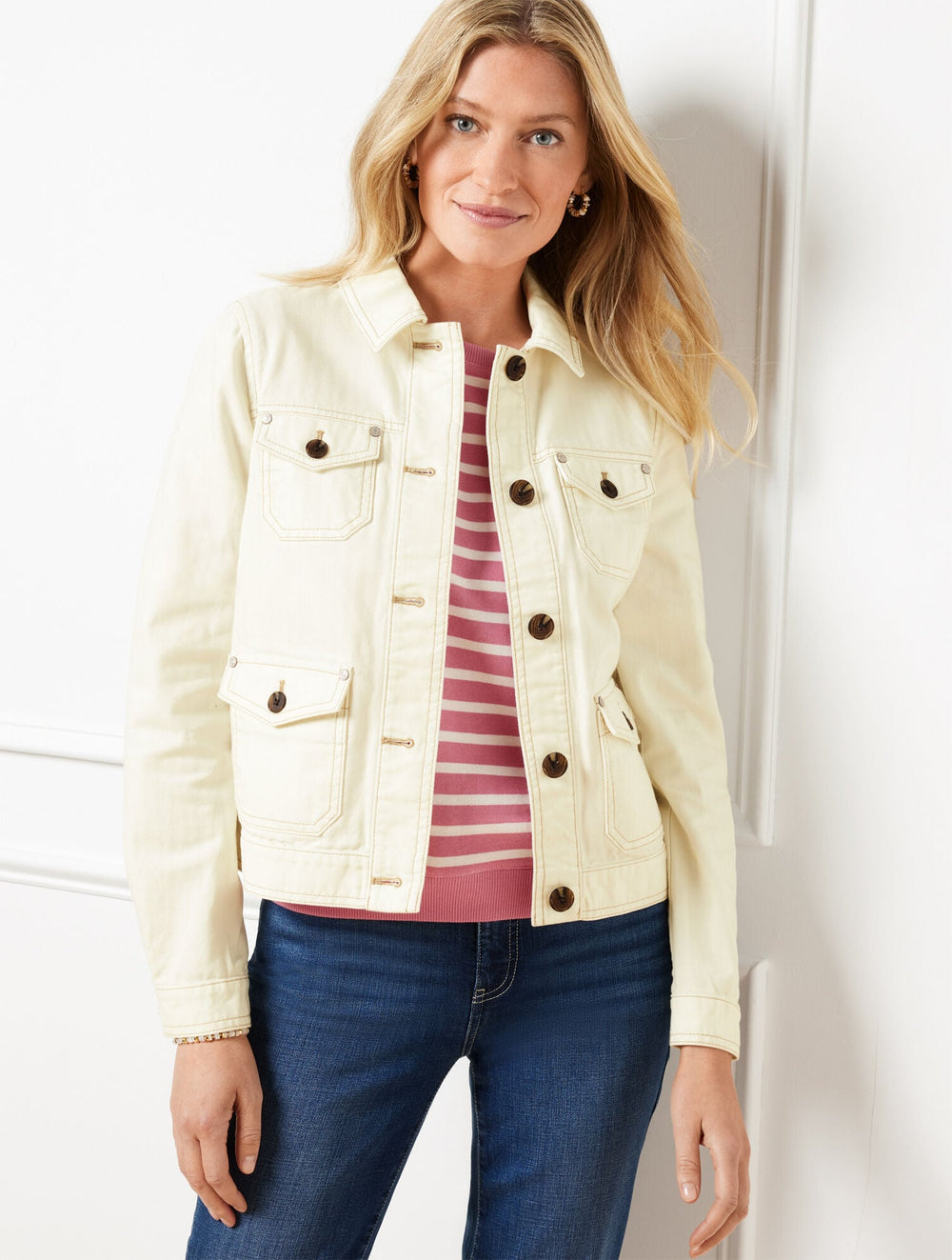 IVORY STUDIO CHORE JACKET | Talbots for sale