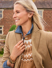 PRETTY PLUM|TOASTED COCONUT|VIOLETTA CLASSIC SHETLAND BLAZER | Talbots outlet