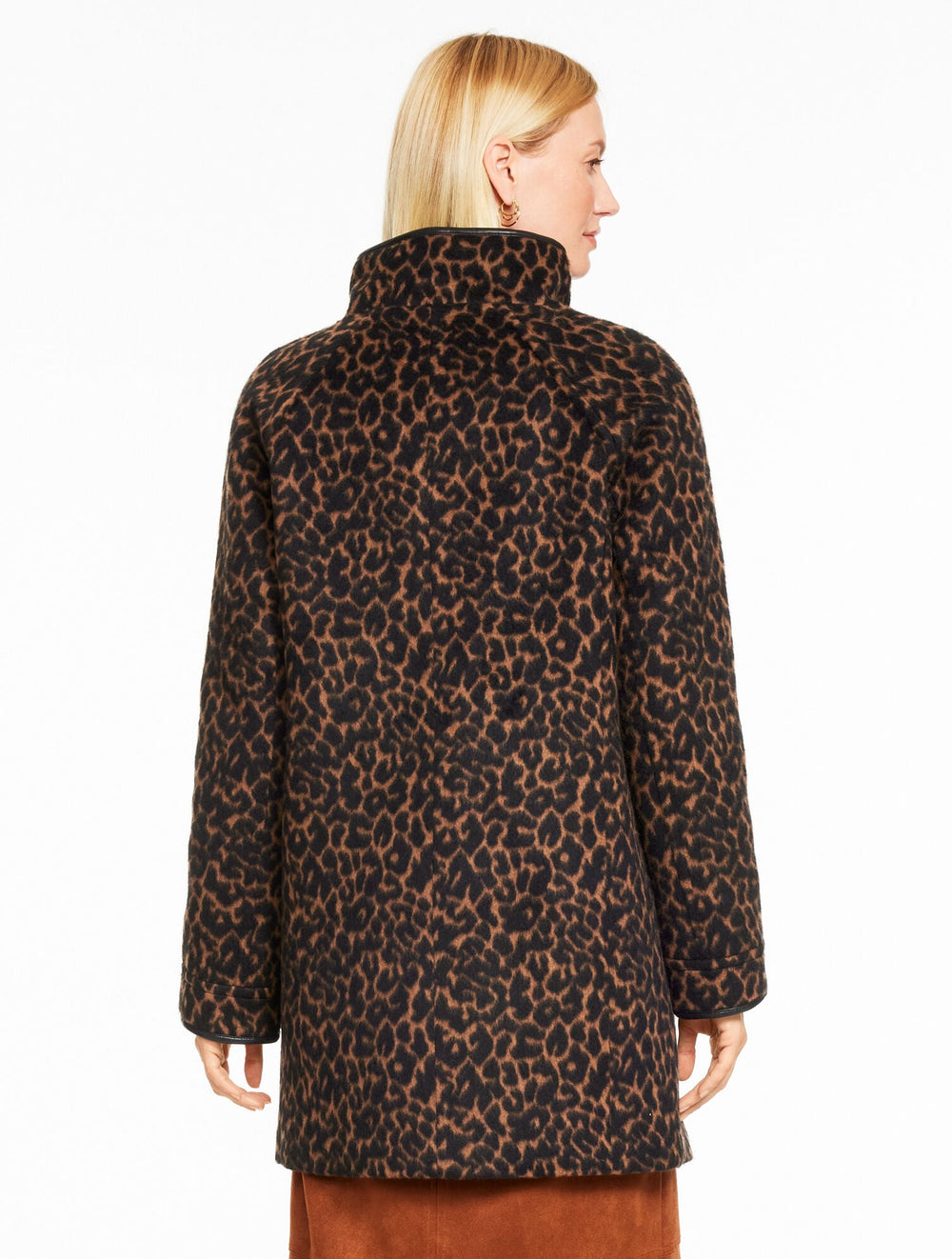 BROWN/BLACK TONAL ANIMAL JACQUARD JACKET | Talbots on sale