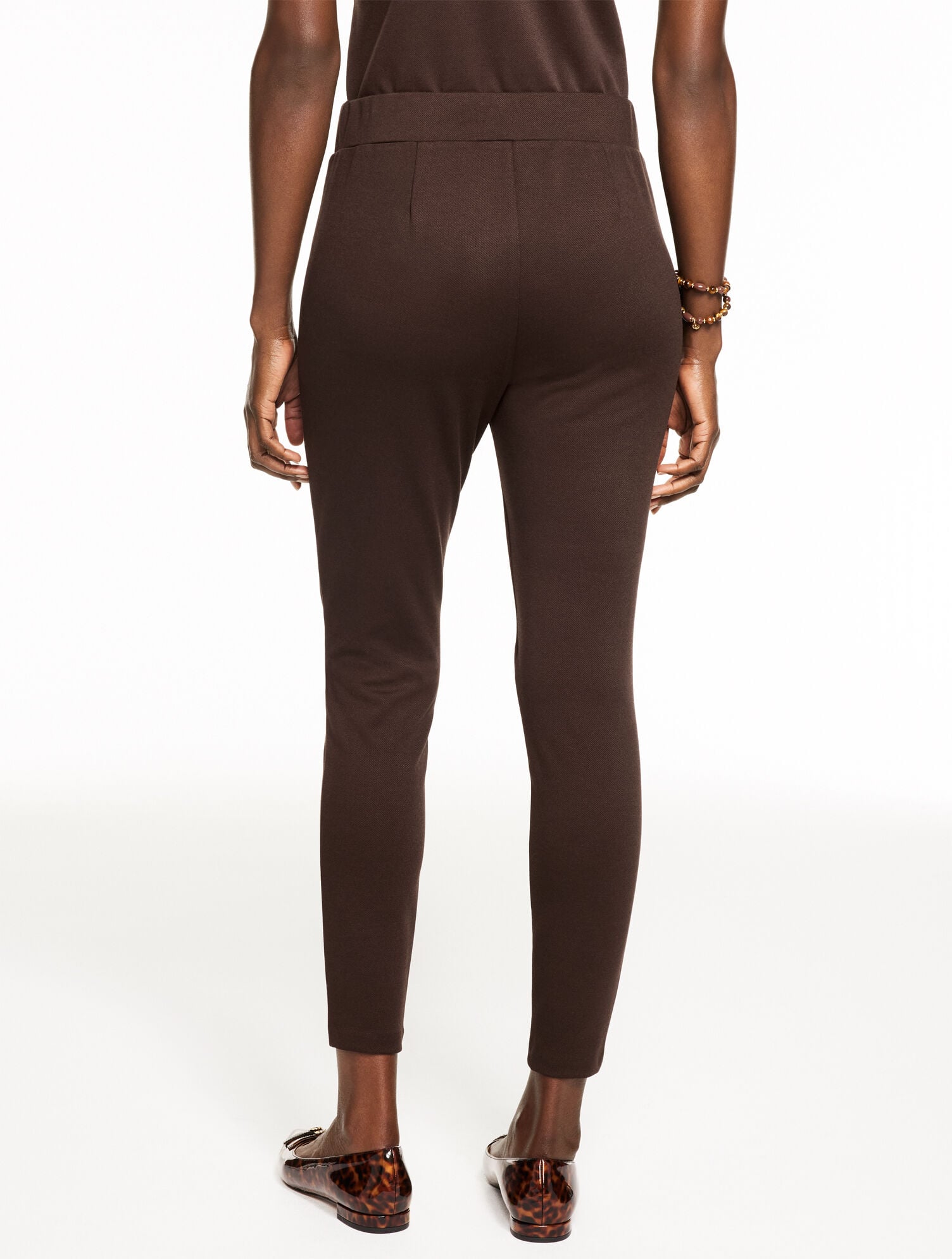 BLACK|COFFEE BEAN PASSPORT PONTE LEGGINGS | Talbots for sale