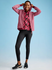 BLACK/PORT WINE PERFORMANCE COMPRESSION HALF ZIP PULLOVER - BRUSHED LINES | Talbots online