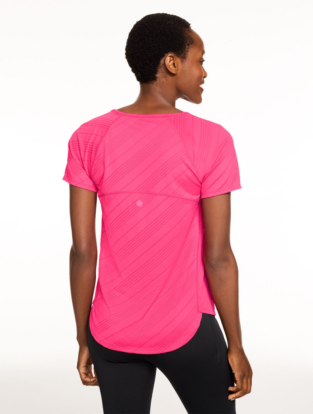 VIVID PINK MESH ACTIVE TEE | Talbots outlet