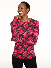 PERFORMANCE COMPRESSION CREWNECK TEE - BRUSHED LINES | Talbots near me
