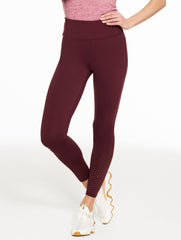 RICH BURGUNDY OUT & ABOUT LEGGINGS - LASER CUT | Talbots discount
