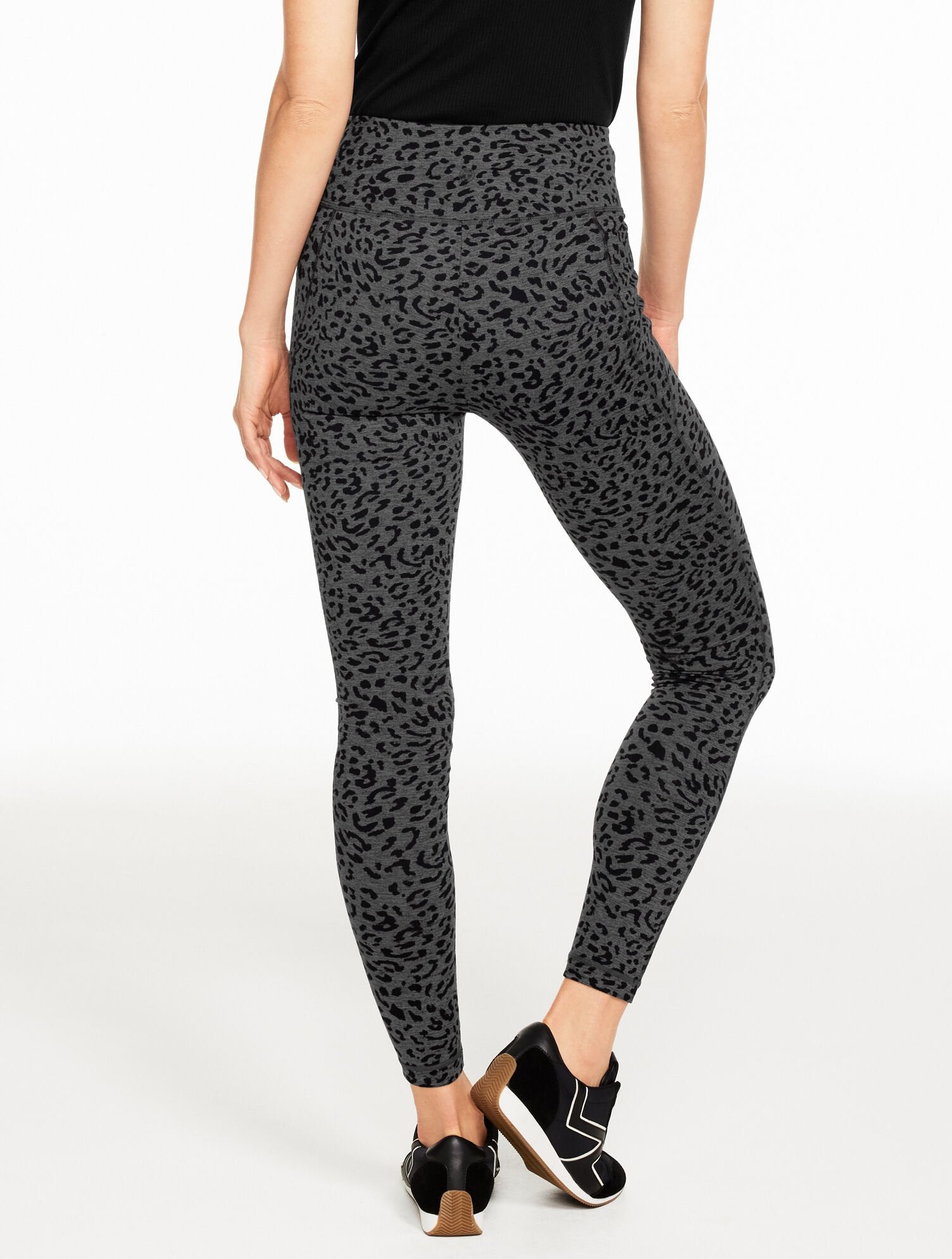 SHADOW HEATHER MULTI STUDIO STRETCH LEGGINGS - TONAL CHEETAH | Talbots online