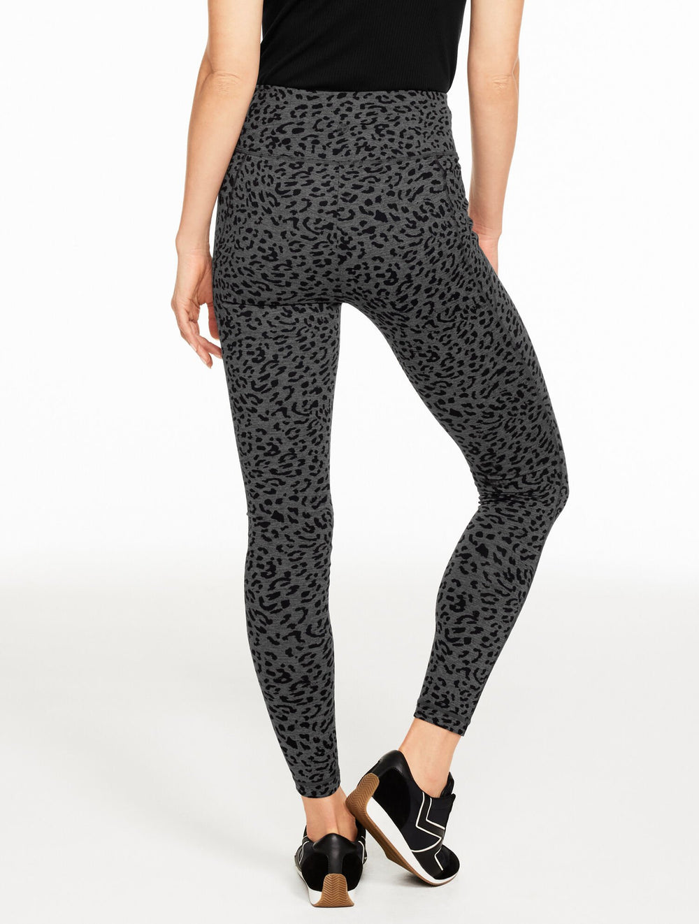 SHADOW HEATHER MULTI STUDIO STRETCH LEGGINGS - TONAL CHEETAH | Talbots online