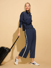 BLACK AIRKNIT STRETCH HALF-ZIP PULLOVER | Talbots online