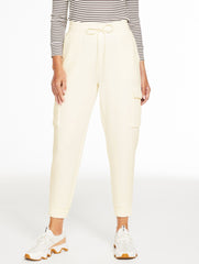 BLACK|IVORY AIRKNIT STRETCH CARGO JOGGERS | Talbots discount