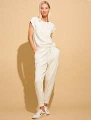 BLACK|IVORY AIRKNIT STRETCH CARGO JOGGERS | Talbots discount