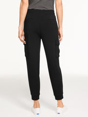 BLACK|IVORY AIRKNIT STRETCH CARGO JOGGERS | Talbots discount