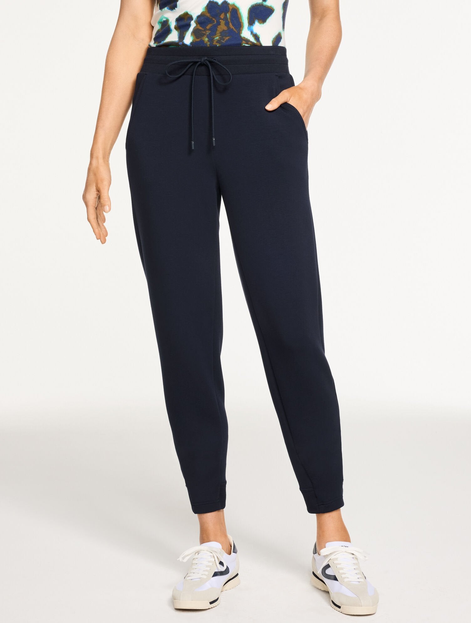 BLACK|INDIGO AIRKNIT STRETCH JOGGERS | Talbots on sale