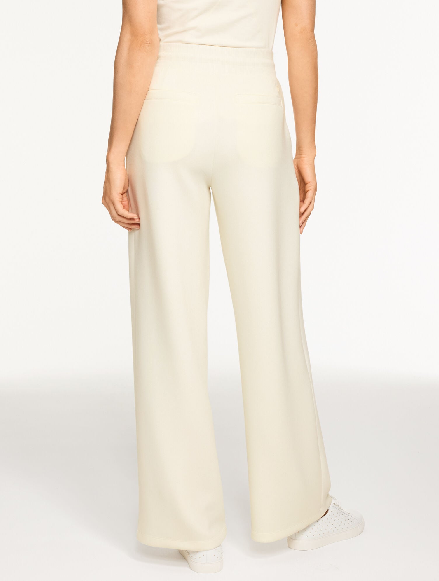 BLACK|IVORY|MANOR BLUE|TOFFEE BROWN AIRKNIT STRETCH WIDE LEG PANTS | Talbots outlet